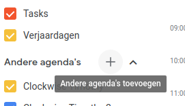 agenda toevoegen